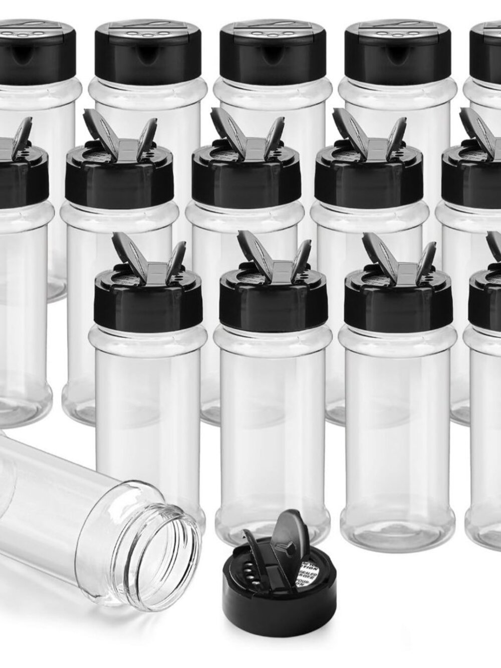 3 Oz Spice Jars Plastic Seasoning Containers, 14 Pcs